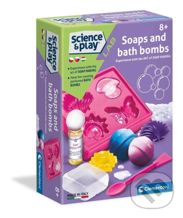 Společenská hra: Science Koupelové a mýdlové bomby (Clementoni). Clementoni Společenská hra: Science Koupelové a mýdlové bomby (Clementoni). Clementoni