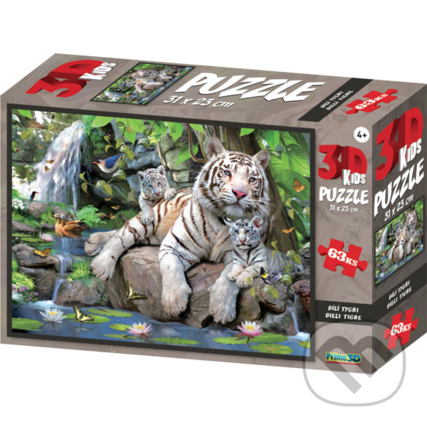 Puzzle: Bílí tygři (Prime 3D). Prime 3D, 2024 Puzzle: Bílí tygři (Prime 3D). Prime 3D, 2024