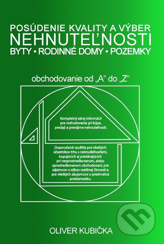 Kniha: Posúdenie kvality a výber nehnuteľností (Oliver Kubička). Form Servis, 2017 Kniha: Posúdenie kvality a výber nehnuteľností (Oliver Kubička). Form Servis, 2017