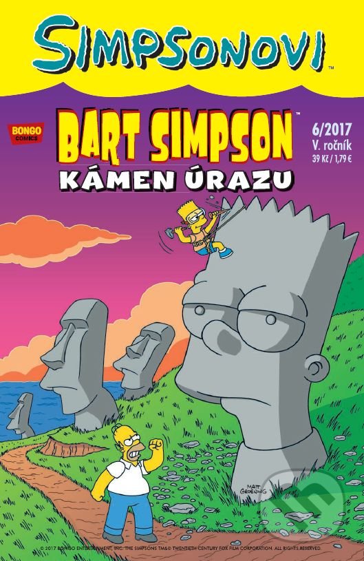 Kniha: Bart Simpson: Kámen úrazu (Matt Groening). Crew, 2017 Kniha: Bart Simpson: Kámen úrazu (Matt Groening). Crew, 2017