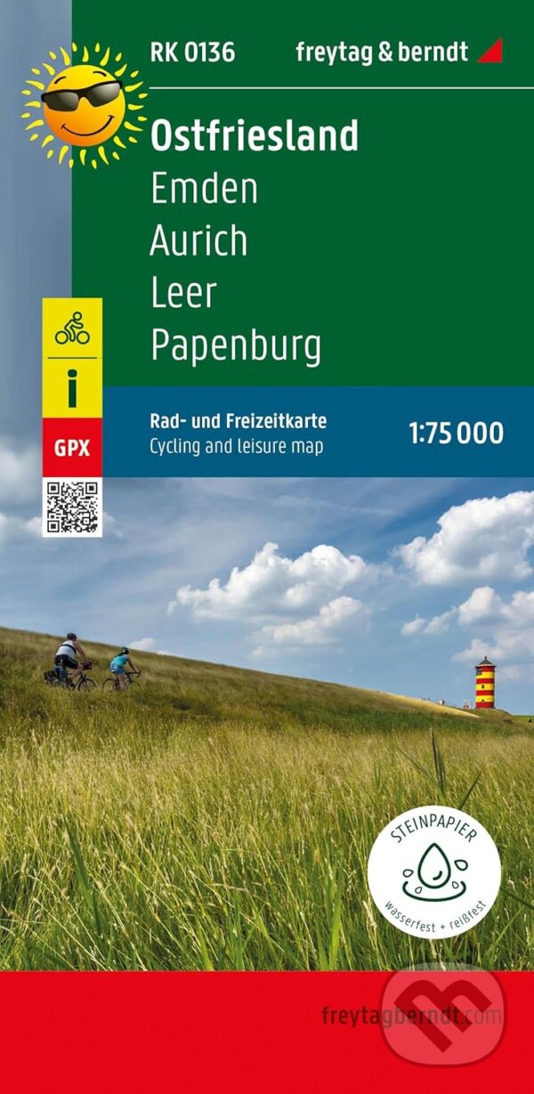 Východní Frísko 1:75 000 / cyklistická mapa (freytag&berndt). freytag&berndt, 2023 Východní Frísko 1:75 000 / cyklistická mapa (freytag&berndt). freytag&berndt, 2023