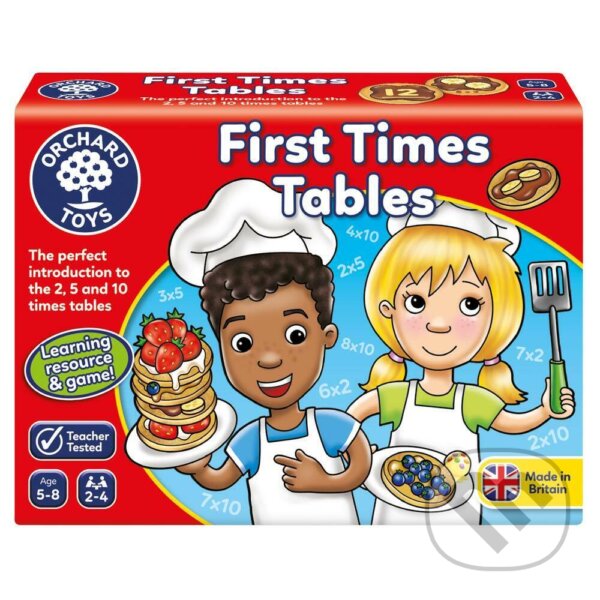 Společenská hra: First Times Tables (Prvá násobilka) (Orchard Toys). Orchard Toys, 2024 Společenská hra: First Times Tables (Prvá násobilka) (Orchard Toys). Orchard Toys, 2024