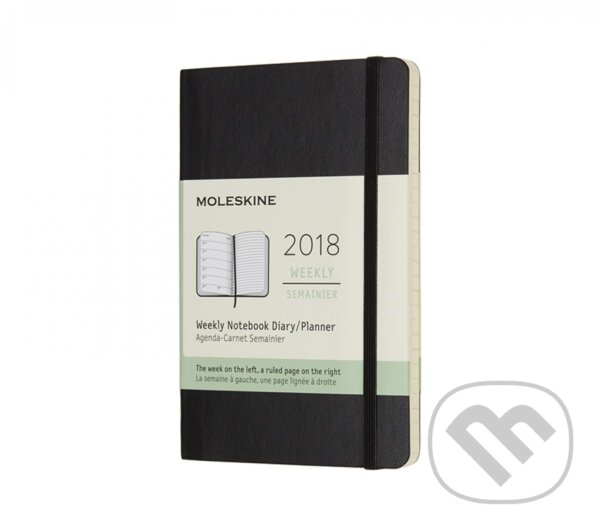 Moleskine – 12-mesačný plánovací čierny zápisník 2018, Moleskine, 2017