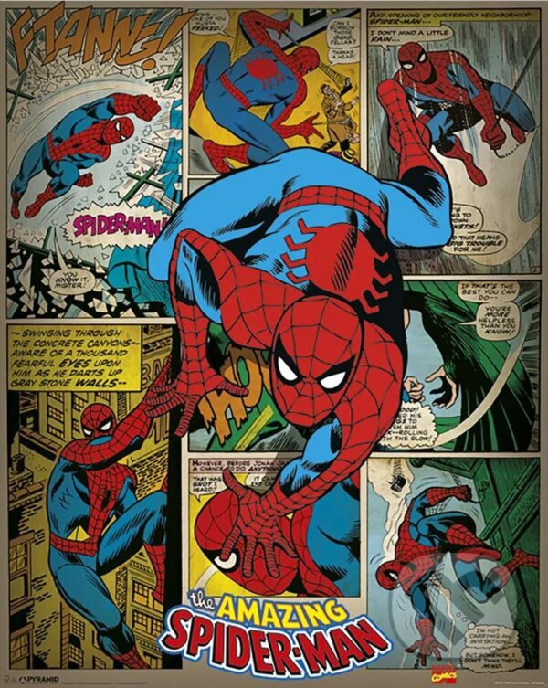 Plagát Marvel - Spiderman: Retro (Spiderman). Spiderman, 2024 Plagát Marvel - Spiderman: Retro (Spiderman). Spiderman, 2024