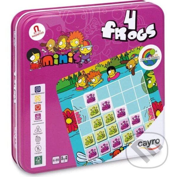 Společenská hra: 4 Frogs (4 žabky) (Pygmalino). Pygmalino, 2024 Společenská hra: 4 Frogs (4 žabky) (Pygmalino). Pygmalino, 2024