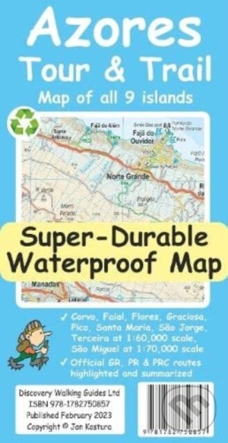 Kniha: Azores Tour & Trail Super-Durable Map (2nd edition) (Jan Kostura). , 2023 Kniha: Azores Tour & Trail Super-Durable Map (2nd edition) (Jan Kostura). , 2023
