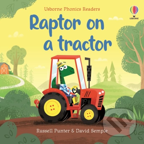 Kniha: Raptor on a tractor (Russell Punter). Usborne, 2024 Kniha: Raptor on a tractor (Russell Punter). Usborne, 2024