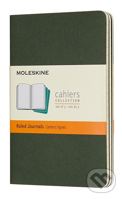 Moleskine - sada 3 zelených zošitov, Moleskine, 2017