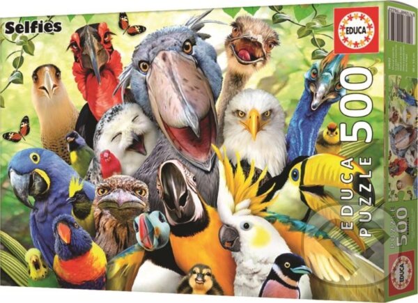 Puzzle: Selfie: Pozor, vyletí ptáček (Educa). Educa, 2024 Puzzle: Selfie: Pozor, vyletí ptáček (Educa). Educa, 2024