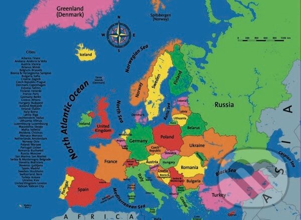Puzzle: Mapa Európy (Ravensburger). Ravensburger Puzzle: Mapa Európy (Ravensburger). Ravensburger