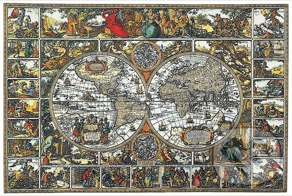 Puzzle: Historická mapa sveta (Ravensburger). Ravensburger Puzzle: Historická mapa sveta (Ravensburger). Ravensburger