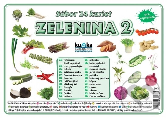 Kniha: Súbor 24 kariet - Zelenina 2 (Petr Kupka). Kupka, 2017 Kniha: Súbor 24 kariet - Zelenina 2 (Petr Kupka). Kupka, 2017