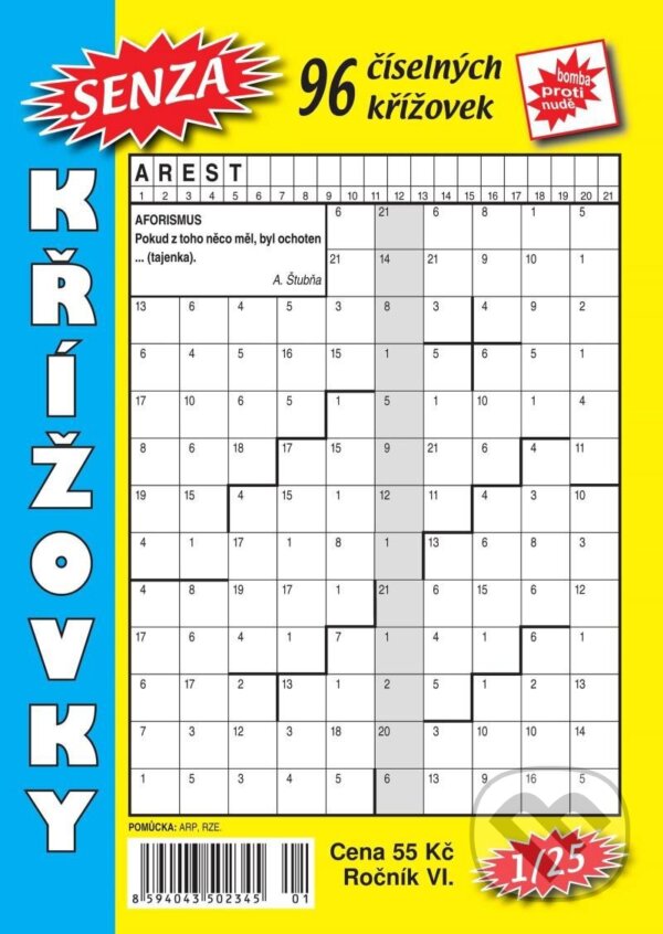 Kniha: Senza číselné křížovky 1/2025 (Telpres). Telpres, 2025 Kniha: Senza číselné křížovky 1/2025 (Telpres). Telpres, 2025