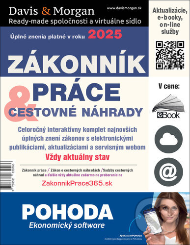 Kniha: Zákonník práce a Cestovné náhrady 2025 (DonauMedia). DonauMedia, 2025 Kniha: Zákonník práce a Cestovné náhrady 2025 (DonauMedia). DonauMedia, 2025