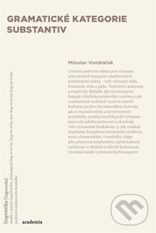 Kniha: Gramatické kategorie substantiv (Miloslav Vondráček). Academia, 2025 Kniha: Gramatické kategorie substantiv (Miloslav Vondráček). Academia, 2025