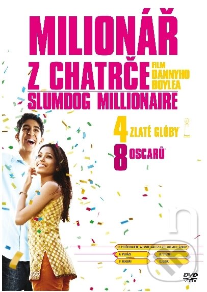 Film: Milionář z chatrče (na motívy Vikasa Swarupa „Q&A“, Simon Beaufoy a Danny Boyle) (DVD). Hollywood Film: Milionář z chatrče (na motívy Vikasa Swarupa „Q&A“, Simon Beaufoy a Danny Boyle) (DVD). Hollywood