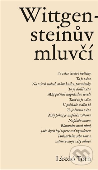 Kniha: Wittgensteinův mluvčí (László Tóth). Malvern, 2025 Kniha: Wittgensteinův mluvčí (László Tóth). Malvern, 2025