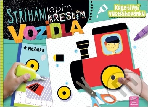 Kniha: Stříhám lepím kreslím Vozidla (Agnieszka Bator). Aksjomat, 2025 Kniha: Stříhám lepím kreslím Vozidla (Agnieszka Bator). Aksjomat, 2025