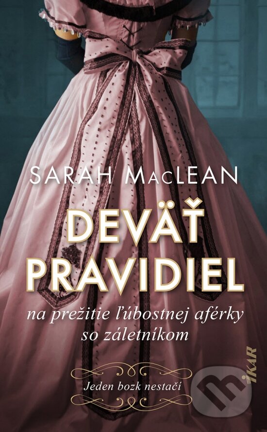 Kniha: Deväť pravidiel na prežitie ľúbostnej aférky so záletníkom (Sarah MacLean). Ikar, 2025 Kniha: Deväť pravidiel na prežitie ľúbostnej aférky so záletníkom (Sarah MacLean). Ikar, 2025