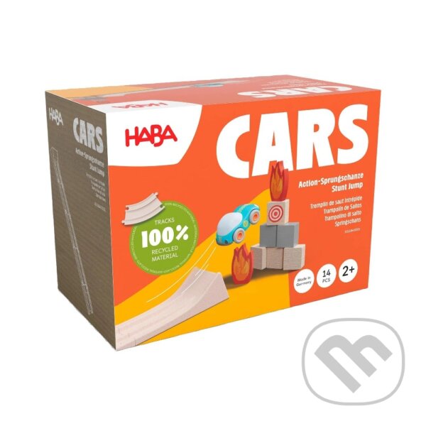 Společenská hra: Kaskadérske auto s odrazovou rampou (Haba). Haba, 2025 Společenská hra: Kaskadérske auto s odrazovou rampou (Haba). Haba, 2025