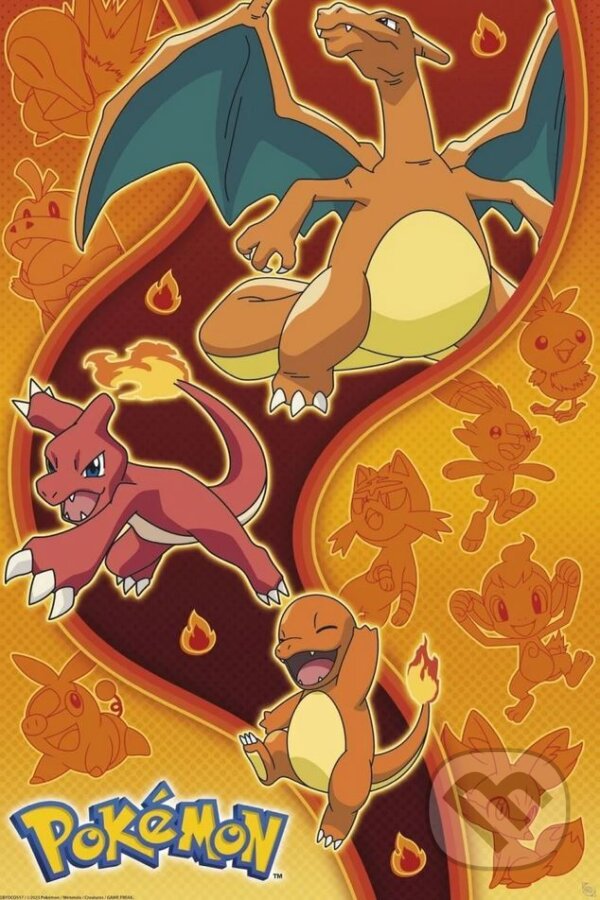 Plagát Pokémon: Ohnivý typ (Pokemon). Pokemon, 2024 Plagát Pokémon: Ohnivý typ (Pokemon). Pokemon, 2024
