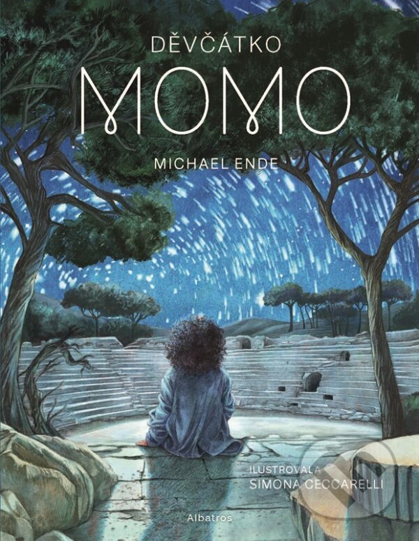 Kniha: Děvčátko Momo (Michael Ende). Albatros CZ, 2025 Kniha: Děvčátko Momo (Michael Ende). Albatros CZ, 2025