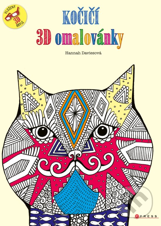 Kniha: Kočičí 3D omalovánky (Hannah Davies). CPRESS, 2017 Kniha: Kočičí 3D omalovánky (Hannah Davies). CPRESS, 2017