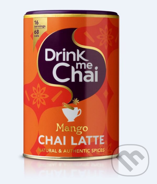 Kávy a čaje: Chai Latte Mango (Mangové) (Drinkie). Drinkie, 2017 Kávy a čaje: Chai Latte Mango (Mangové) (Drinkie). Drinkie, 2017
