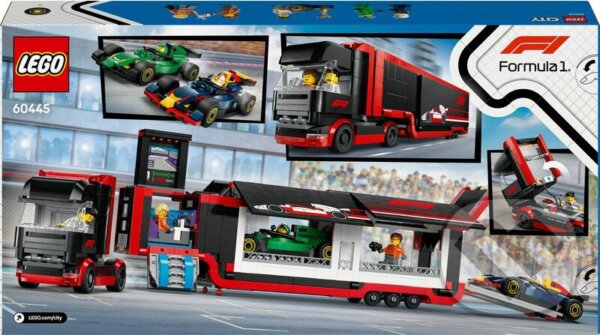 Společenská hra: LEGO® City 60445 Kamión F1® s autami RB20 a AMR24 F1® (LEGO). LEGO, 2025 Společenská hra: LEGO® City 60445 Kamión F1® s autami RB20 a AMR24 F1® (LEGO). LEGO, 2025