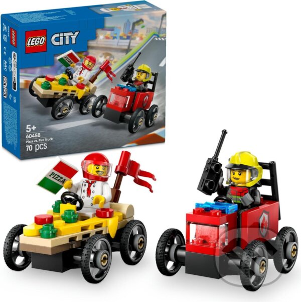 Společenská hra: LEGO® City 60458 Pretekársky balíček: Rozvoz pizzy vs. hasičské auto (LEGO). LEGO, 2025 Společenská hra: LEGO® City 60458 Pretekársky balíček: Rozvoz pizzy vs. hasičské auto (LEGO). LEGO, 2025