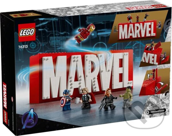 Společenská hra: LEGO® Marvel 76313 Logo MARVEL a minifigúrky (LEGO). LEGO, 2025 Společenská hra: LEGO® Marvel 76313 Logo MARVEL a minifigúrky (LEGO). LEGO, 2025