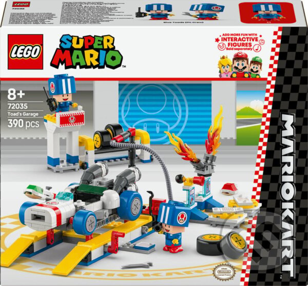 Společenská hra: LEGO® Super Mario™ 72035 Mario Kart™ – Toad a jeho garáž (LEGO). LEGO, 2025 Společenská hra: LEGO® Super Mario™ 72035 Mario Kart™ – Toad a jeho garáž (LEGO). LEGO, 2025