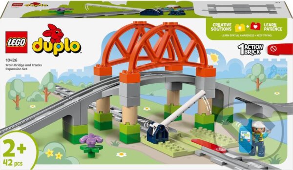 Společenská hra: LEGO® DUPLO® 10426 Železničný most a koľajnice – rozširujúca sada (LEGO). LEGO, 2025 Společenská hra: LEGO® DUPLO® 10426 Železničný most a koľajnice – rozširujúca sada (LEGO). LEGO, 2025