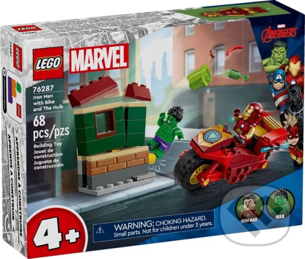 Společenská hra: LEGO® Marvel 76287 Iron Man s motorkou a Hulk (LEGO). LEGO, 2025 Společenská hra: LEGO® Marvel 76287 Iron Man s motorkou a Hulk (LEGO). LEGO, 2025