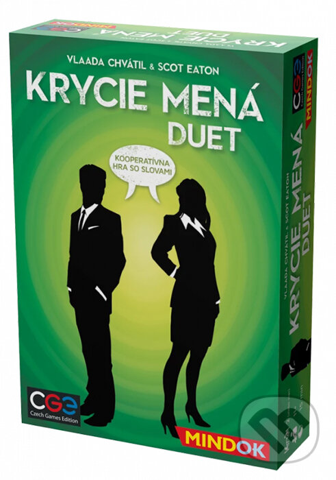 Spoločenská hra: Krycie mená: Duet (Scot Eato a Vlaada Chvátil). Mindok, 2017 Spoločenská hra: Krycie mená: Duet (Scot Eato a Vlaada Chvátil). Mindok, 2017