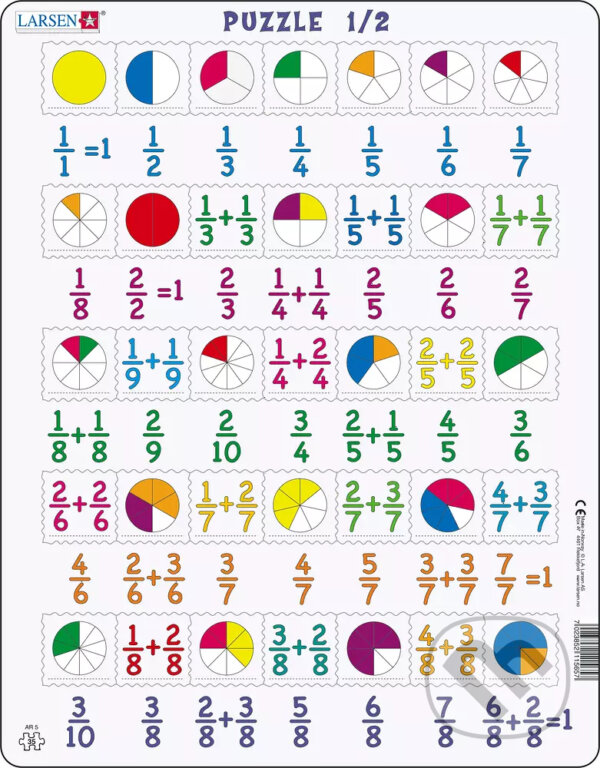 Puzzle: Zlomky 1/2 (AR5) (Larsen). Larsen, 2020 Puzzle: Zlomky 1/2 (AR5) (Larsen). Larsen, 2020