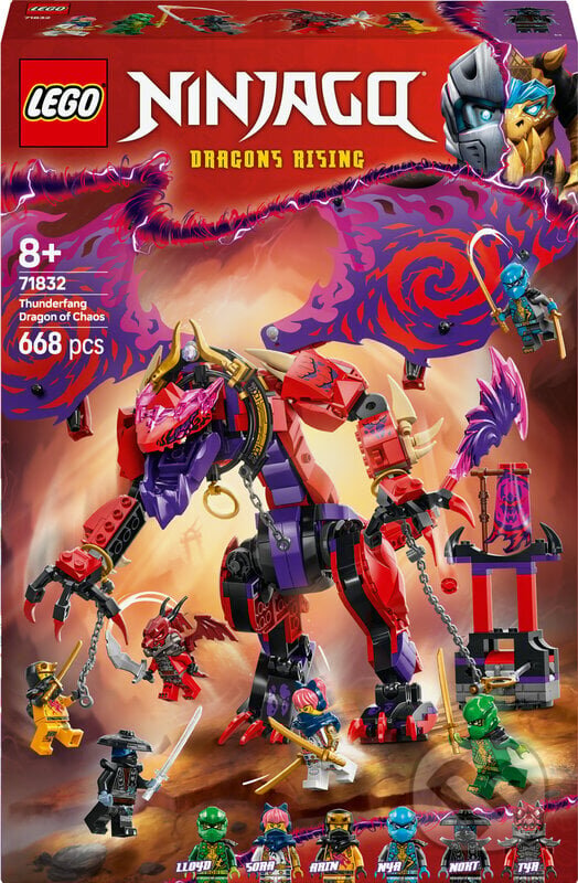 Společenská hra: LEGO® NINJAGO® 71832 Drak chaosu Thunderfang (LEGO). LEGO, 2025 Společenská hra: LEGO® NINJAGO® 71832 Drak chaosu Thunderfang (LEGO). LEGO, 2025