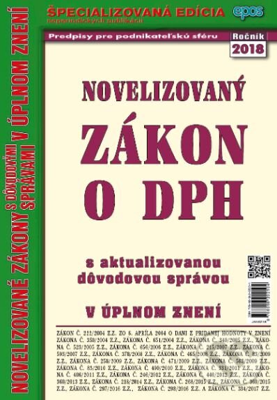 Kniha: Novelizovaný Zákon o DPH (Epos). Epos, 2018 Kniha: Novelizovaný Zákon o DPH (Epos). Epos, 2018