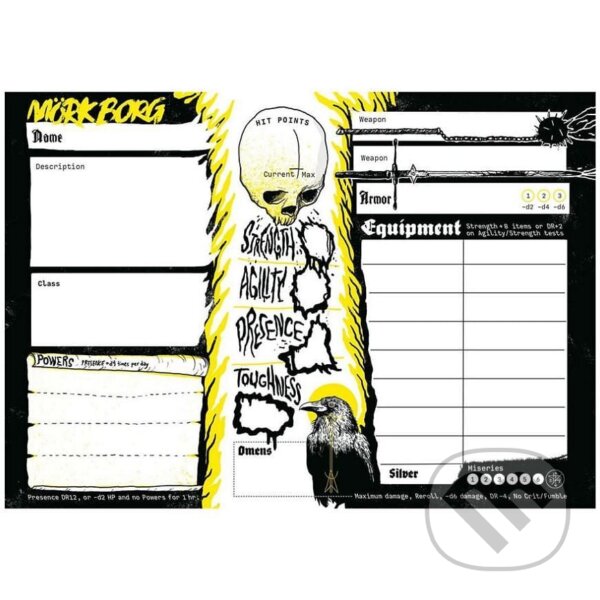 Kniha: MÖRK BORG Character Sheet Pad (Free League Publishing). Free League Publishing Kniha: MÖRK BORG Character Sheet Pad (Free League Publishing). Free League Publishing