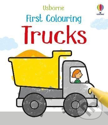 Kniha: First Colouring Trucks (Kate Nolan). Usborne, 2023 Kniha: First Colouring Trucks (Kate Nolan). Usborne, 2023