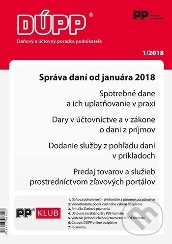 DÚPP 1/2018 (Poradca podnikateľa). Poradca podnikateľa, 2017 DÚPP 1/2018 (Poradca podnikateľa). Poradca podnikateľa, 2017