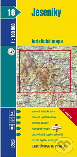Kniha: 1:100T (16)-Jeseníky (turistická mapa) (Kartografie Praha). Kartografie Praha Kniha: 1:100T (16)-Jeseníky (turistická mapa) (Kartografie Praha). Kartografie Praha