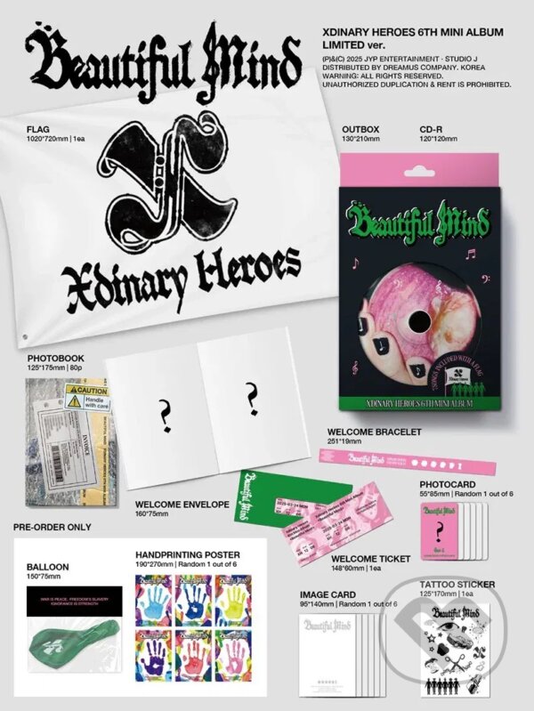 Hudební CD: Xdinary Heroes: Beautiful Mind / Limited edition (Bertus). Bertus, 2025 Hudební CD: Xdinary Heroes: Beautiful Mind / Limited edition (Bertus). Bertus, 2025