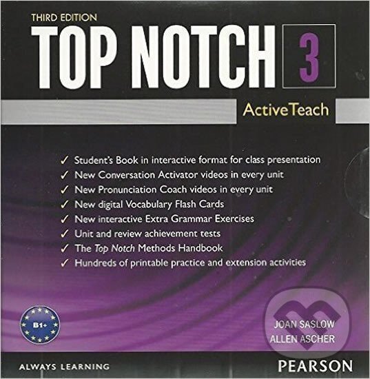 Kniha: Top Notch 3 ActiveTeach (M. Joan Saslow). Pearson, 2015 Kniha: Top Notch 3 ActiveTeach (M. Joan Saslow). Pearson, 2015