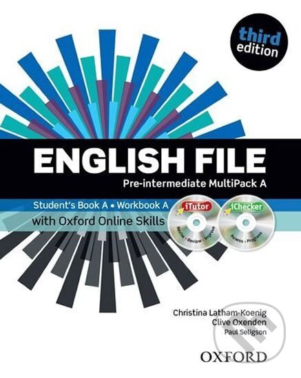 Kniha: English File Pre-intermediate Multipack A with iTutor DVD-ROM and Oxford Online Skills (3rd) (Clive Oxenden, Christina Latham-Koenig a Paul Selingson). Oxford University Press, 2013 Kniha: English File Pre-intermediate Multipack A with iTutor DVD-ROM and Oxford Online Skills (3rd) (Clive Oxenden, Christina Latham-Koenig a Paul Selingson). Oxford University Press, 2013