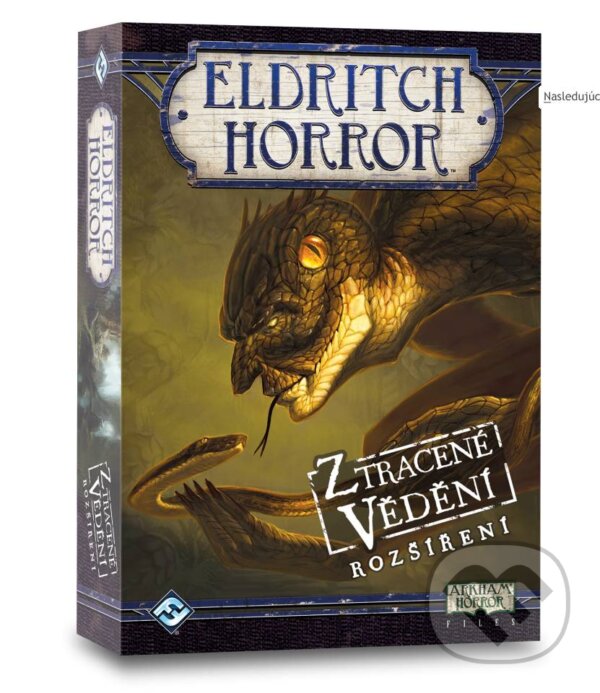 Společenská hra: Eldritch Horror: Ztracené vědění (Corey Konieczka a Nikki Valens). ADC BF, 2018 Společenská hra: Eldritch Horror: Ztracené vědění (Corey Konieczka a Nikki Valens). ADC BF, 2018