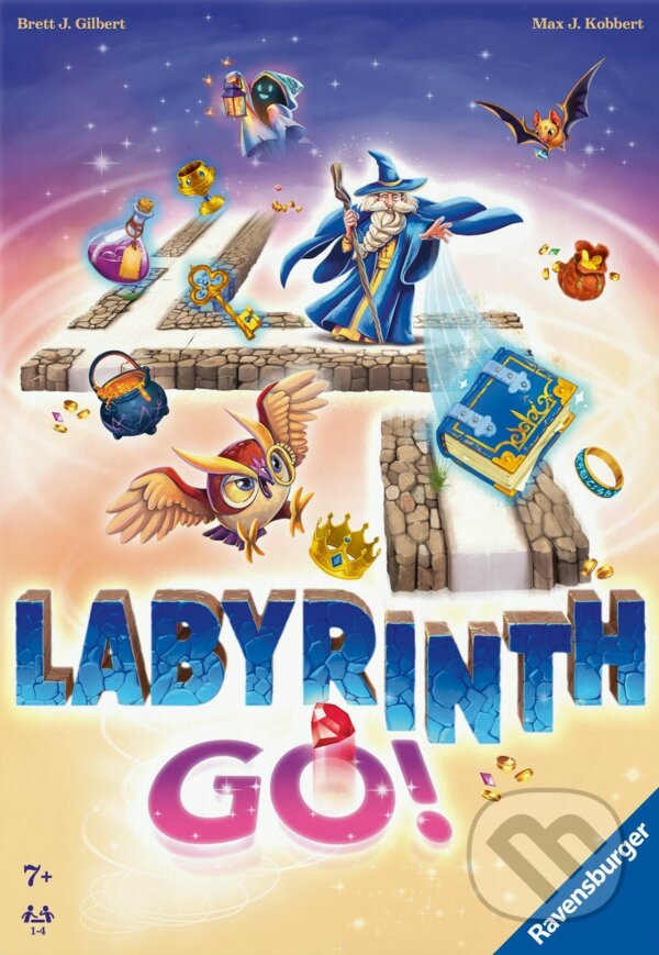 Společenská hra: Labyrinth GO (Brett J. Gilbert a Max J. Kobbert). Ravensburger, 2025 Společenská hra: Labyrinth GO (Brett J. Gilbert a Max J. Kobbert). Ravensburger, 2025