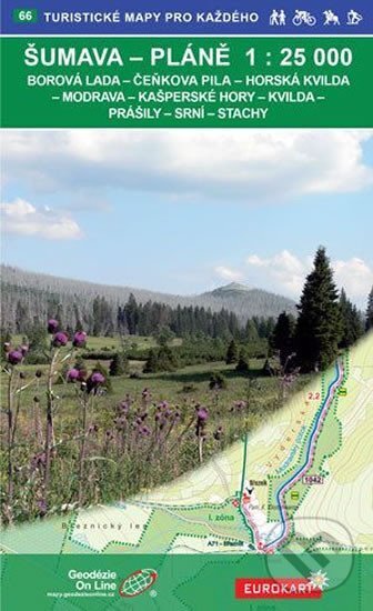 Kniha: Šumava Pláně 1:25 000 / 66 Turistické mapy pro každého (Geodezie On Line). Geodezie On Line Kniha: Šumava Pláně 1:25 000 / 66 Turistické mapy pro každého (Geodezie On Line). Geodezie On Line