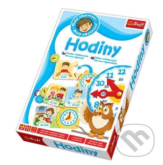 Společenská hra: Edukační hra Malý objevitel Hodiny (Trefl). Trefl, 2020 Společenská hra: Edukační hra Malý objevitel Hodiny (Trefl). Trefl, 2020