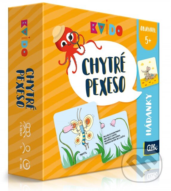 Společenská hra: Kvído Chytré pexeso hádanky (Albi). Albi, 2018 Společenská hra: Kvído Chytré pexeso hádanky (Albi). Albi, 2018